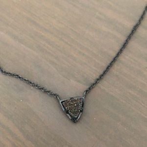 Kendra Scott gunmetal druzy necklace
